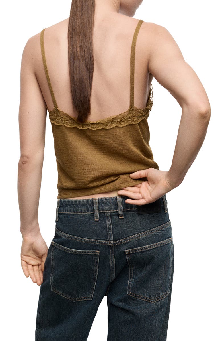 MANGO Mustasa Knit Camisole, Alternate, color,