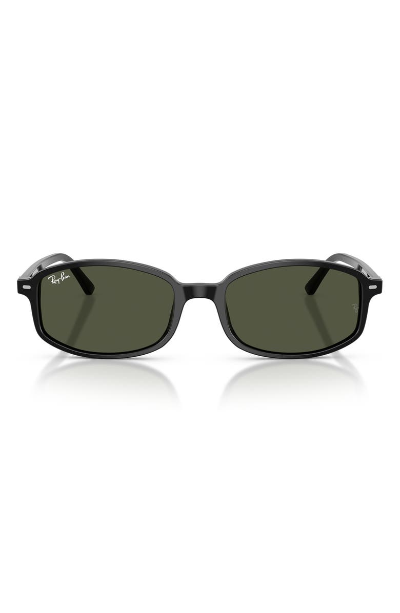 Ray-Ban 54mm Irregular Sunglasses, Main, color, Black / Green