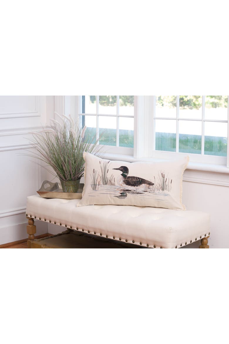Lake Loon Indoor Lumbar Mini Lumbar Accent Pillow 14" x 26", Alternate, color, Black