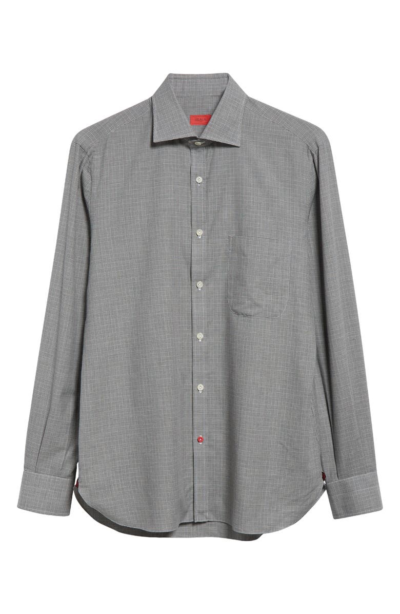 ISAIA Cotton & Cashmere Button-Up Shirt, Alternate, color, Light Grey