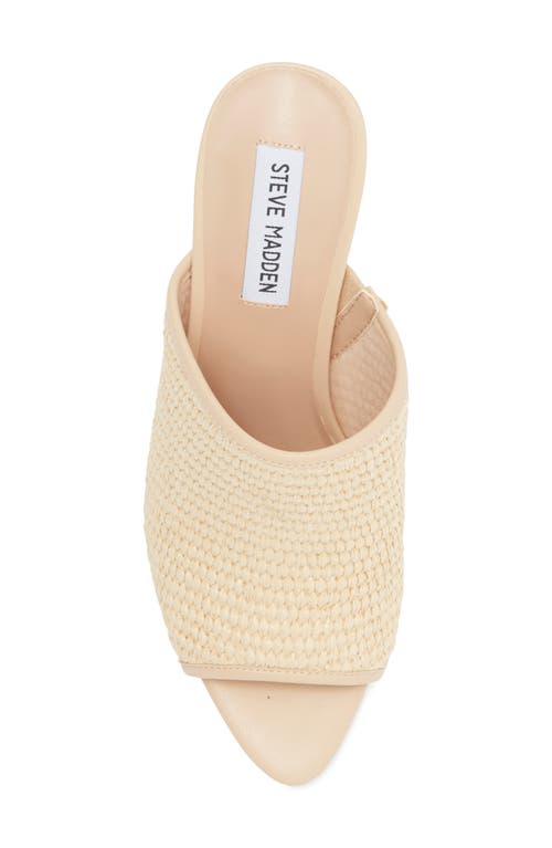 Steve Madden Dayla Peep Toe Mule In Natural Raffia