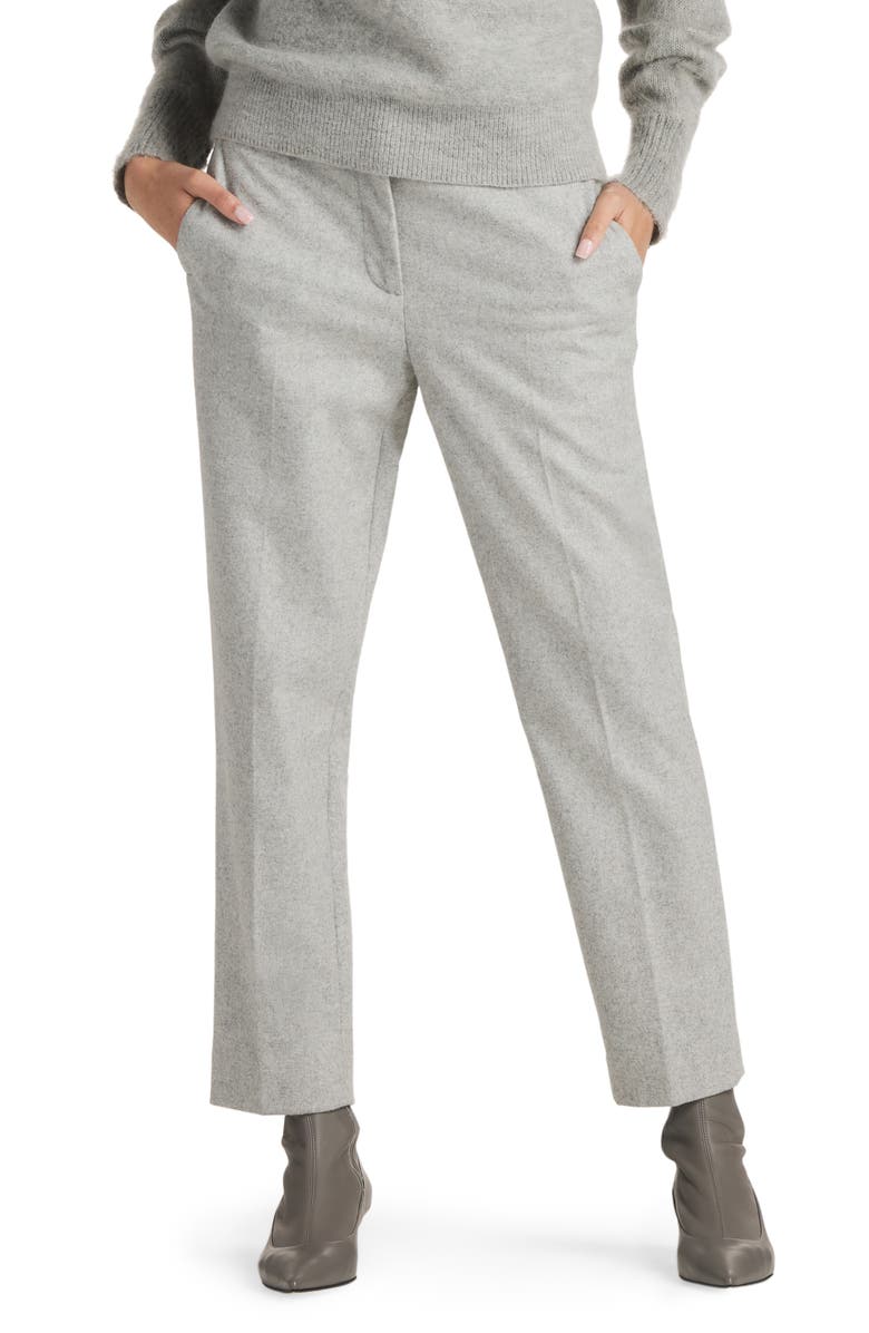 ST. JOHN Melange Stretch Wool Flannel Pants, Main, color, 