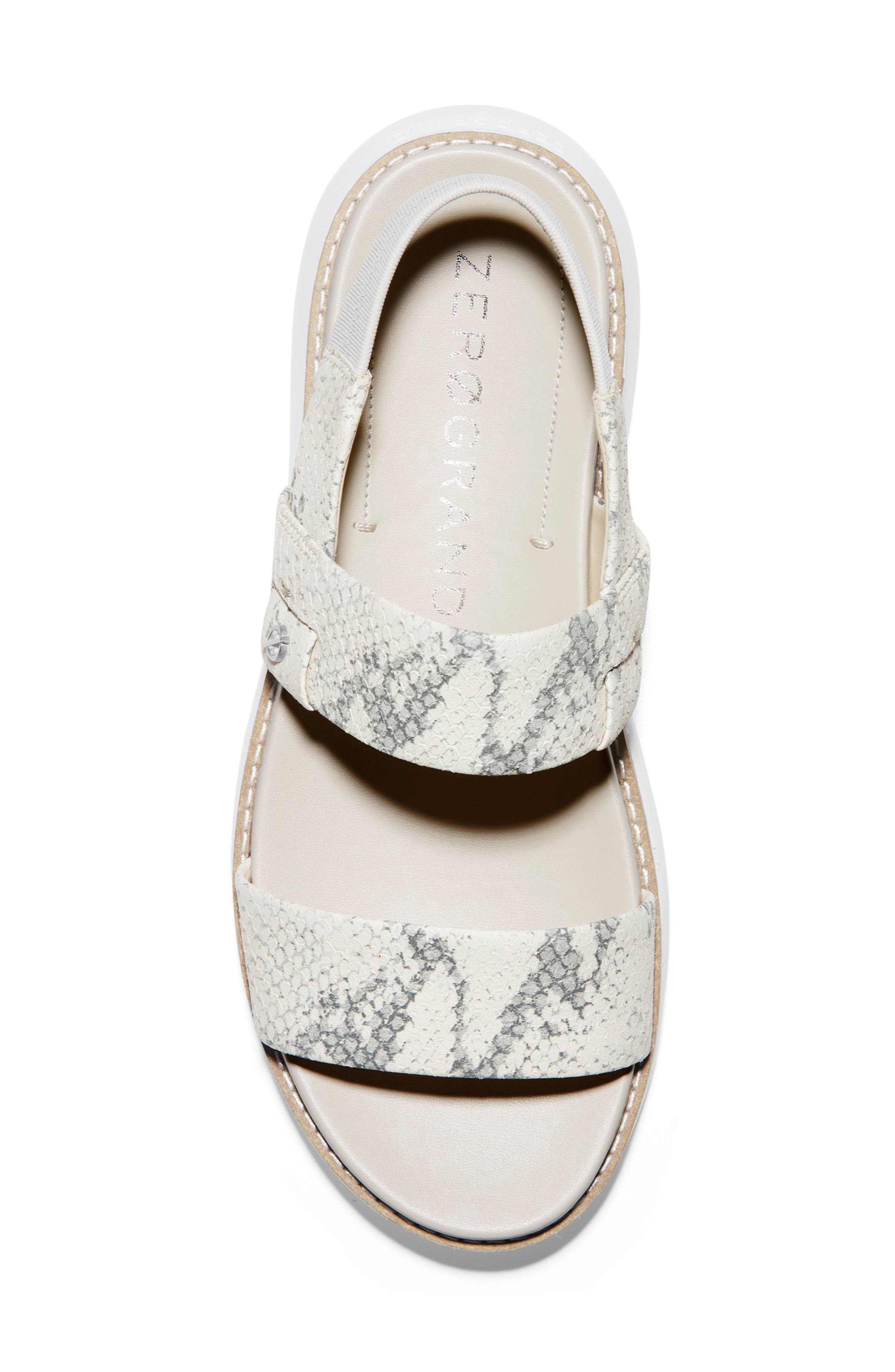 ZeroGrand Double Band Sandal, Alternate, color, IVORY SNAKE PRINT LEATHER