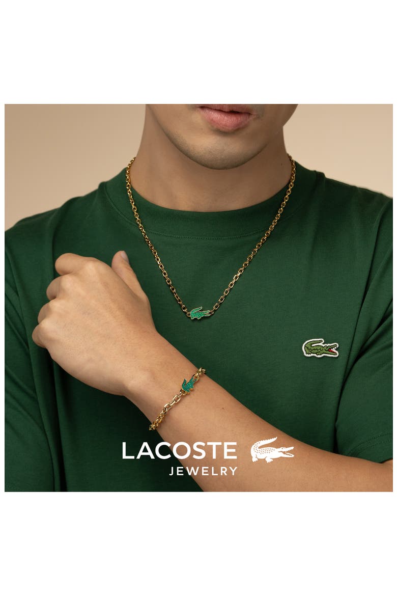 Arthor Crocodile Chain Bracelet, Alternate, color, GOLD