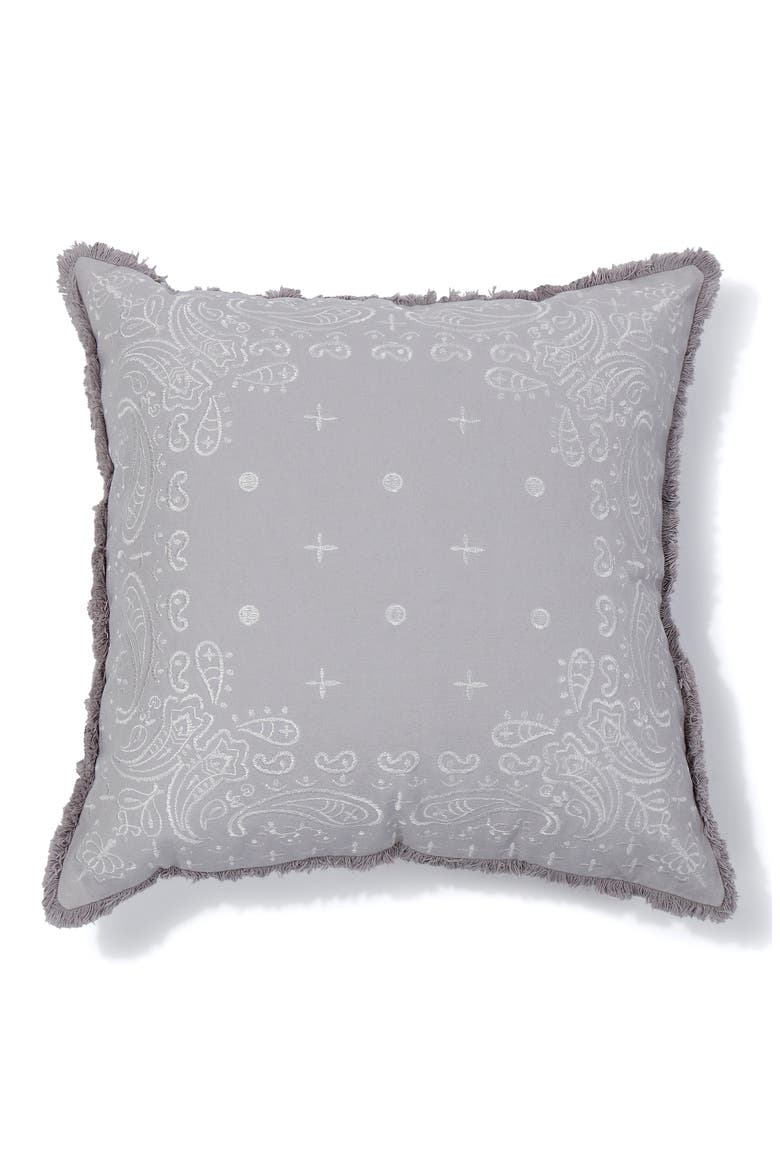 NFC HOME Paisley Accent Pillow, Main, color, GREY COMBO