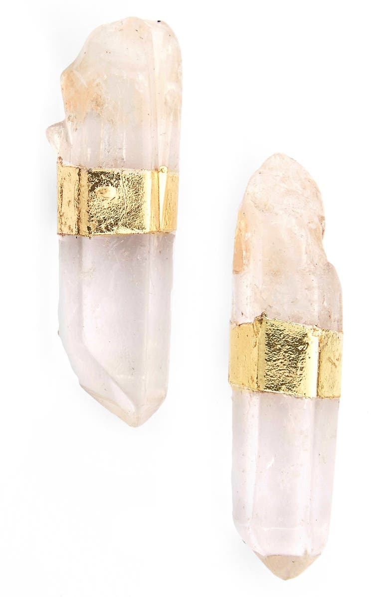 Topshop Crystal Stud Earrings, Main, color,