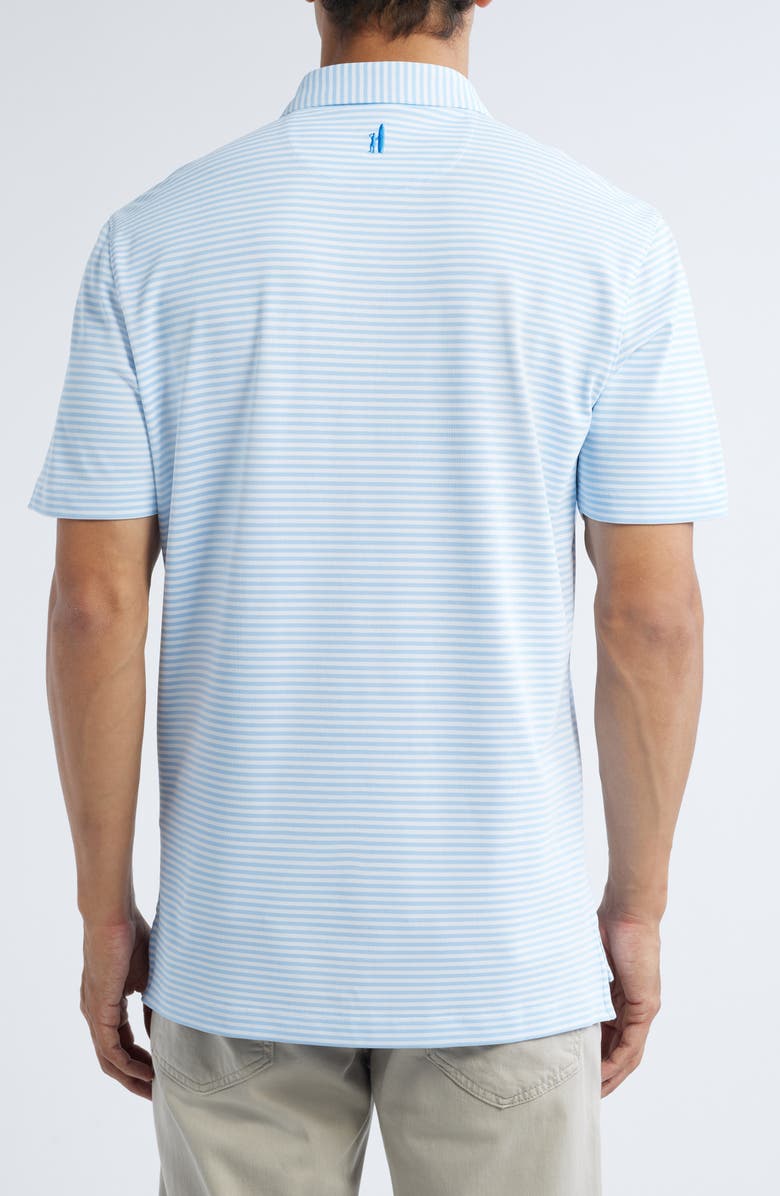 johnnie-O Stetsons Stripe Performance Polo, Alternate, color, Maliblu
