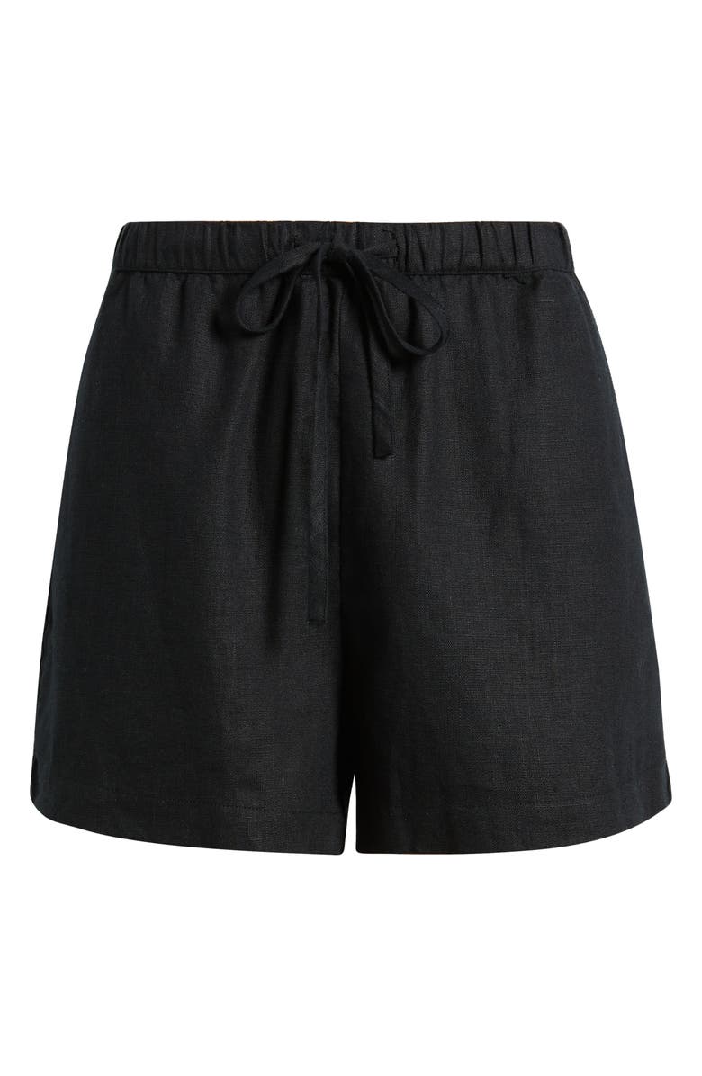 Rails Jenner Linen Drawstring Shorts, Alternate, color, Black
