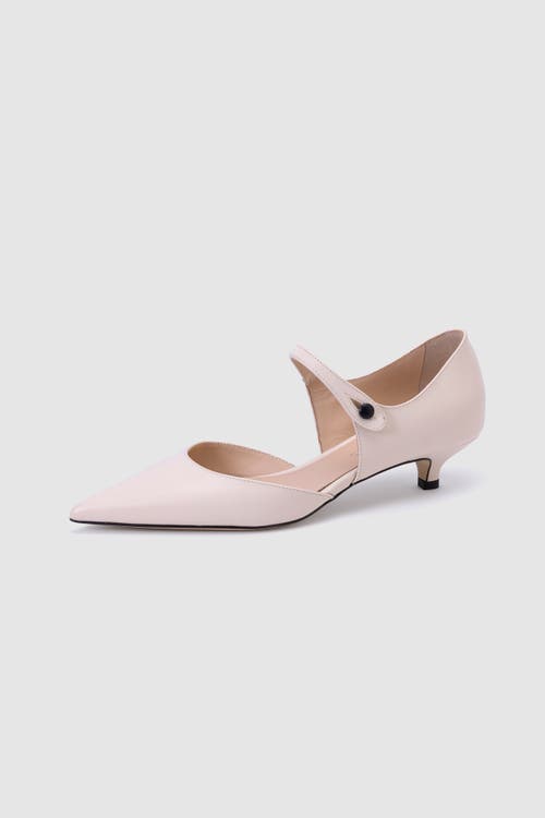 Bells & Becks Nadia Kitten Heel Mary Jane Pump In Pink