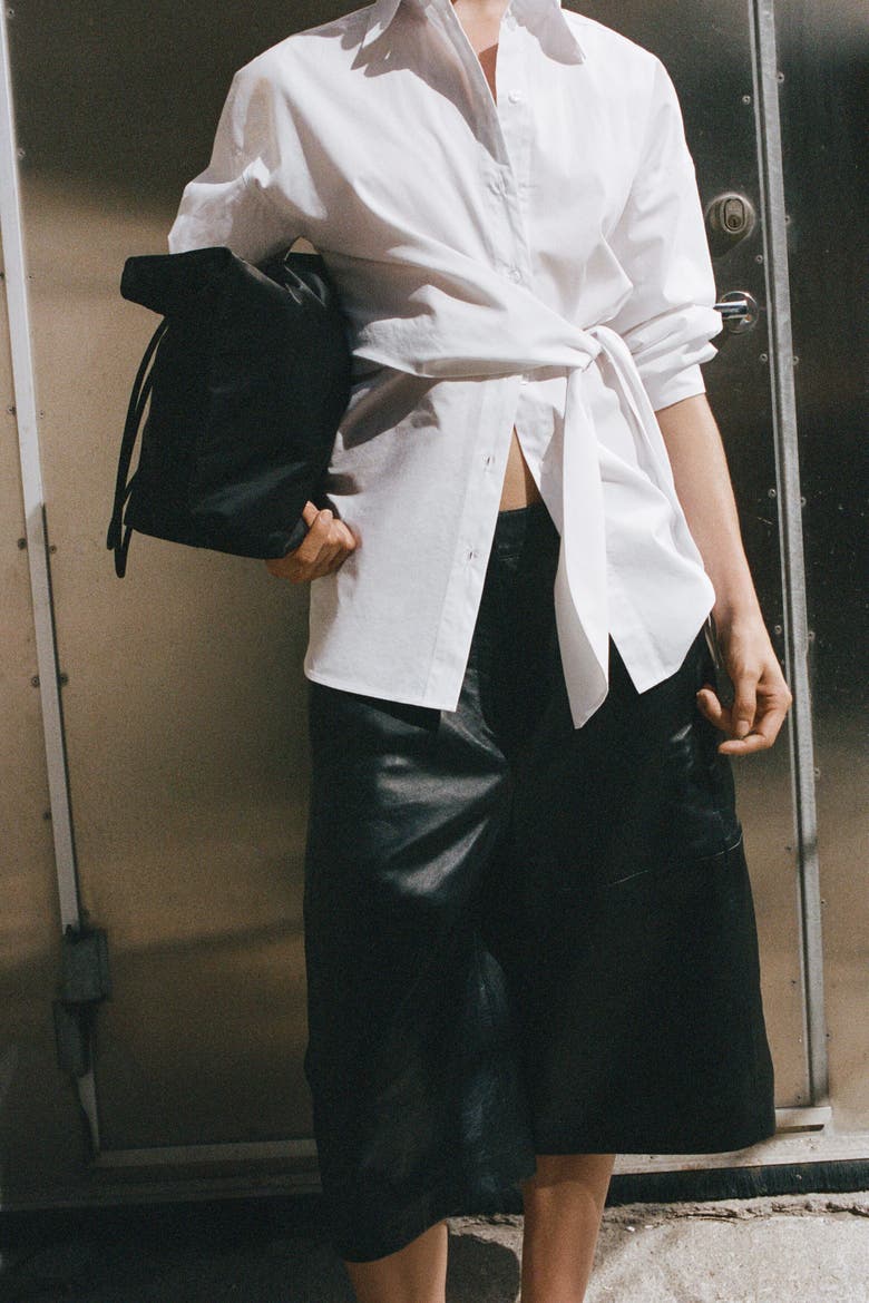 Tie-detail Shirt, Alternate, color, White