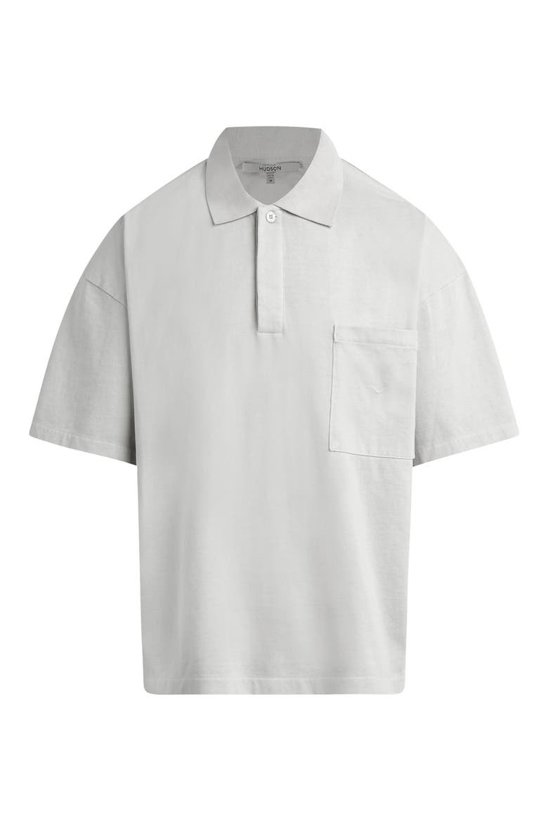 Heavyweight Cotton Pocket Polo, Alternate, color, GHOST