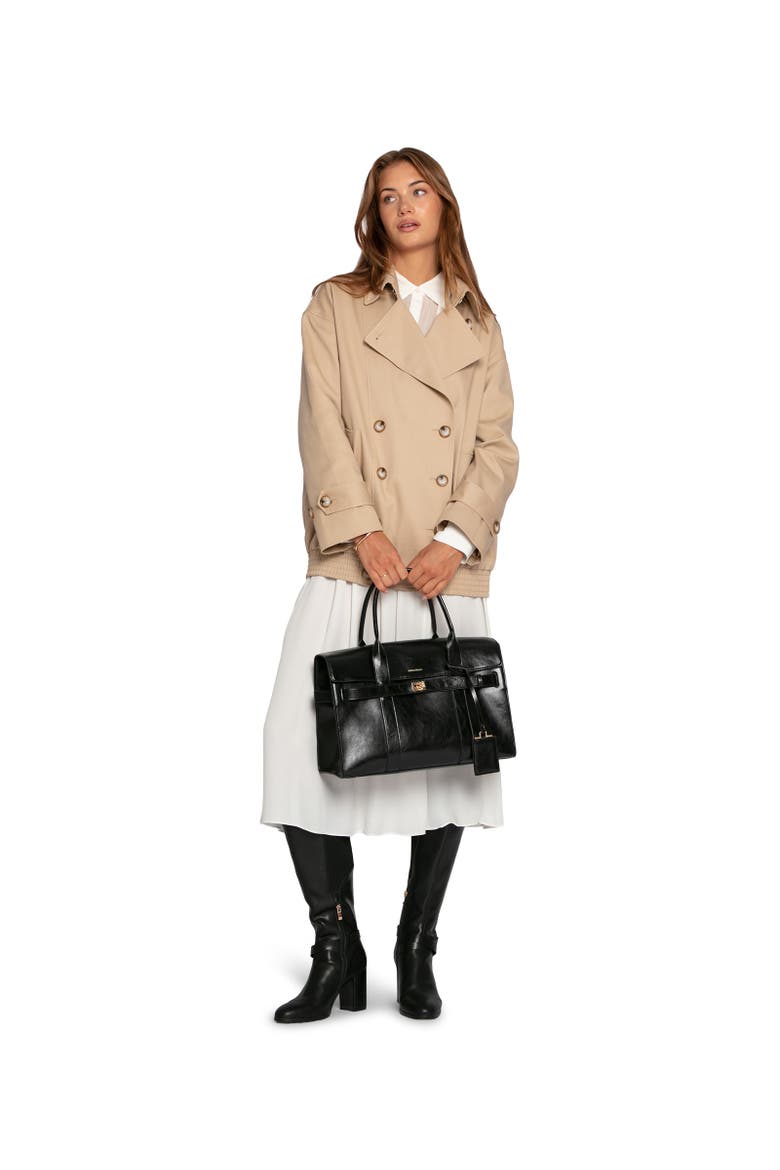Weekend Trench Bomber Jacket, Alternate, color, Light Beige