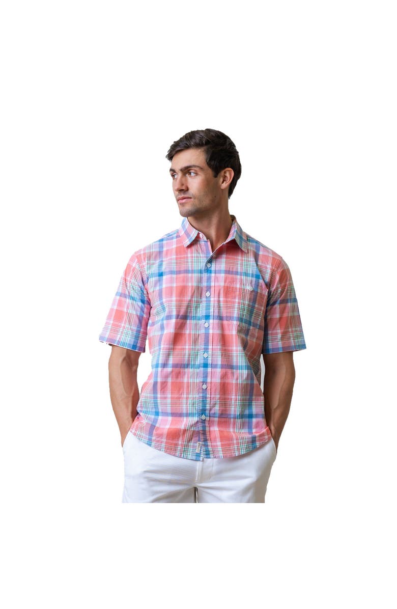 Hope & Henry Mens' Stretch Poplin Short Sleeve Button Down Shirt, Main, color,
