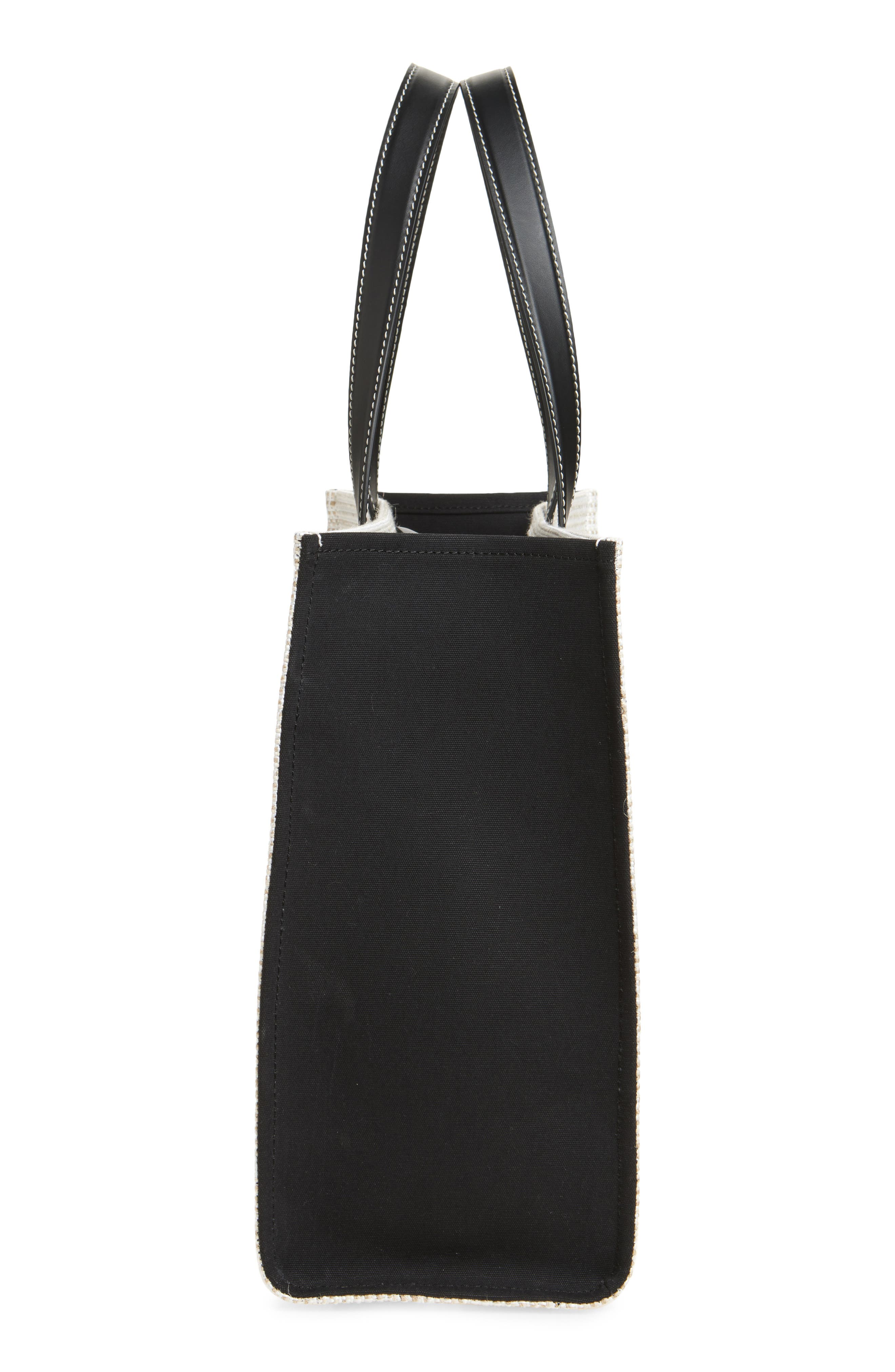 Balmain Medium B-Army Raffia Shopper Tote, Alternate, color, 