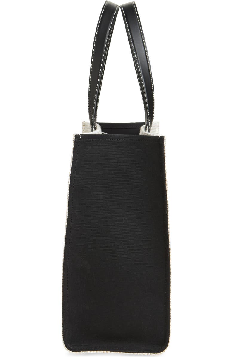 Balmain Medium B-Army Raffia Shopper Tote, Alternate, color,