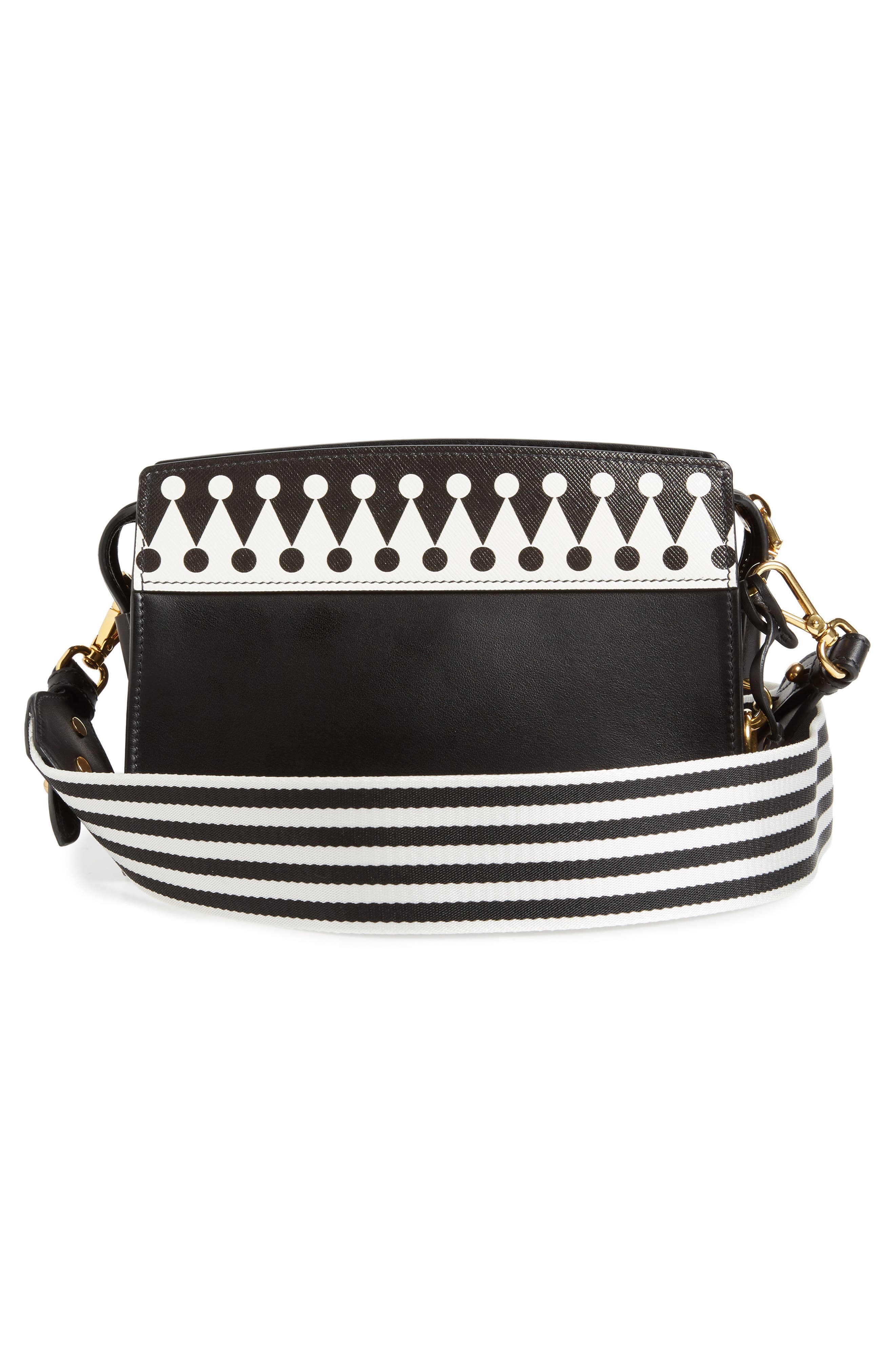 Prada Esplanade Saffiano & City Calfskin Shoulder Bag, Alternate, color, 