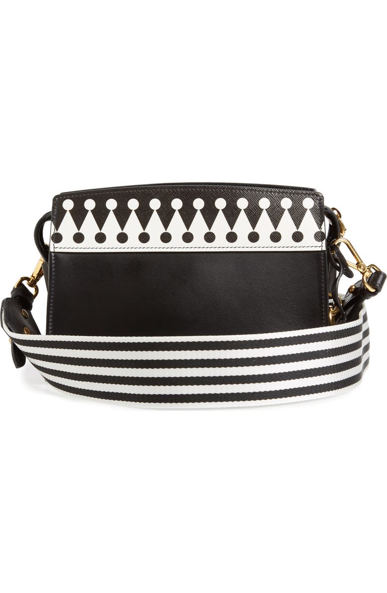 Prada Esplanade Saffiano & City Calfskin Shoulder Bag, Alternate, color,