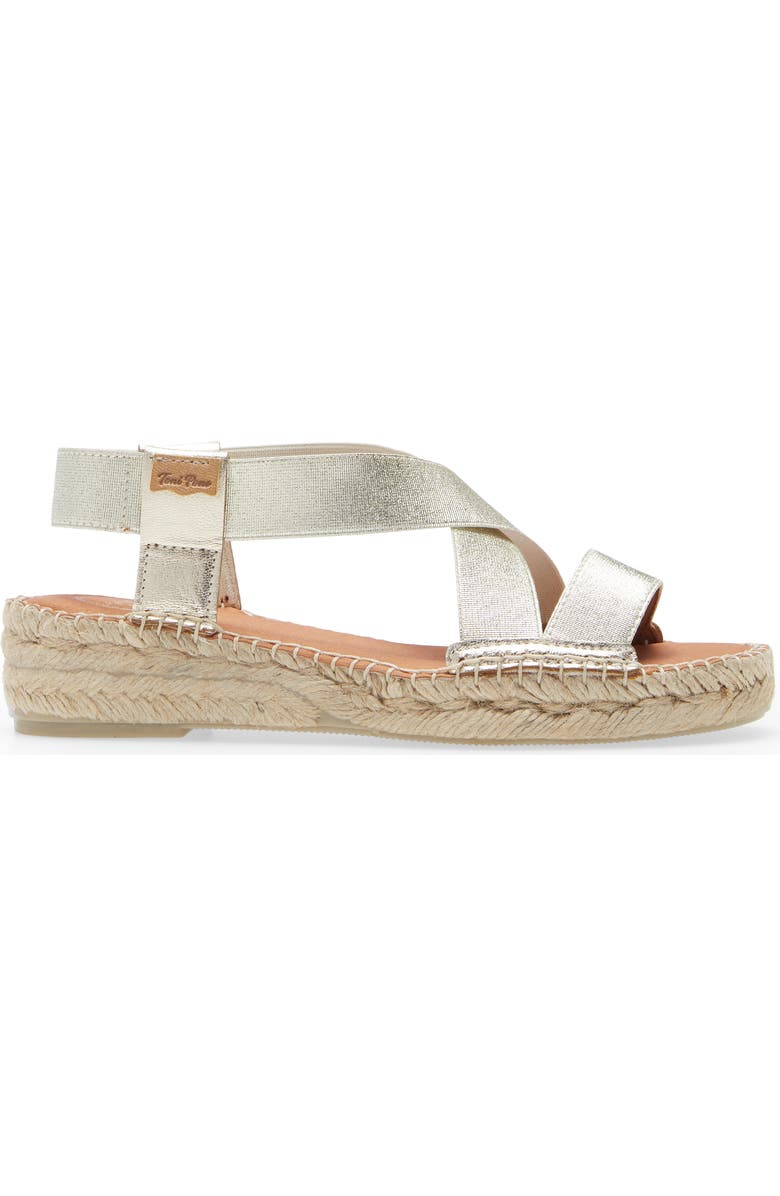 Toni Pons Eire Wedge Sandal, Alternate, color, Platinum Leather