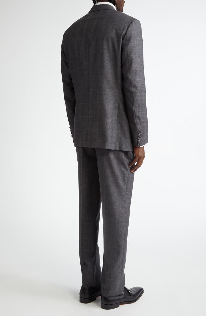 ISAIA Sanita Plaid Wool Suit, Alternate, color, Dark Grey