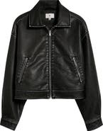 BP. Distressed Faux Leather Jacket