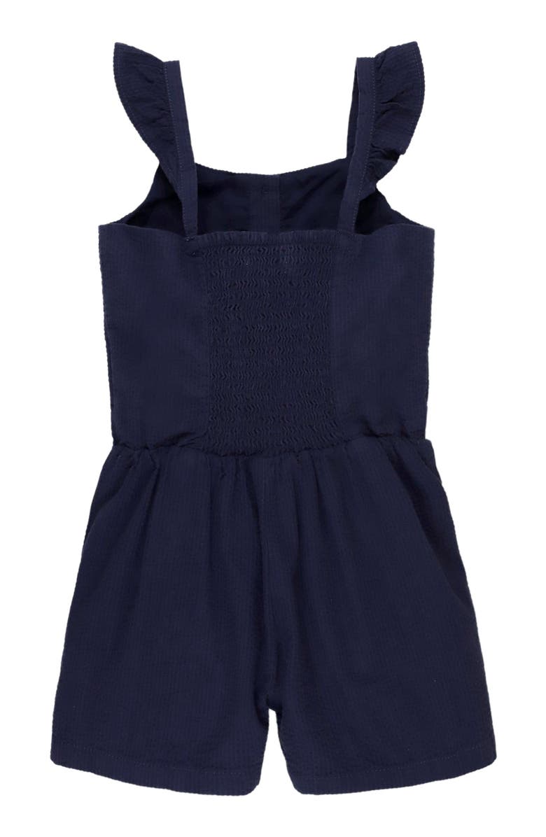 Hope & Henry Baby Girls' Flutter Button Front Romper, Infant, Alternate, color, 