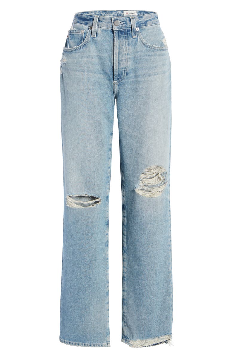 AG Clove Ripped Straight Leg Jeans, Alternate, color, 21 Years Perfor