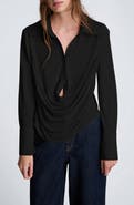 Kenneth Cole Drape Front Shirt