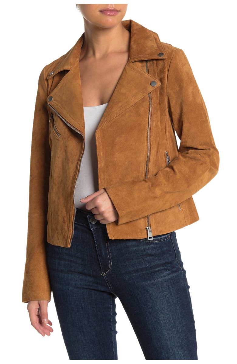 Bagatelle Suede Biker Jacket, Main, color, 