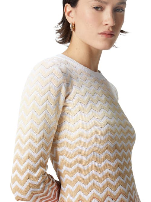 Missoni Ausgestelltes Minikleid Mit Dégradé-chevron-motiv In Neutral