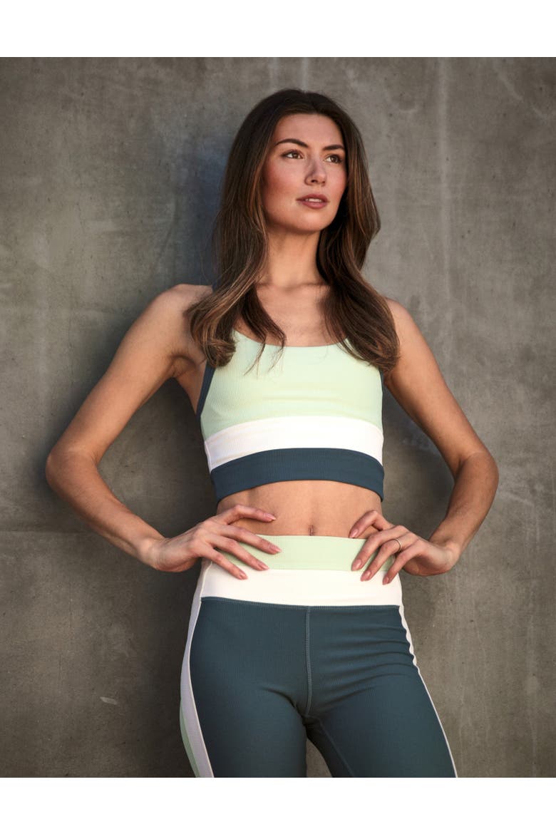 Arabesque Bra, Alternate, color, Seafoam/White/Slate