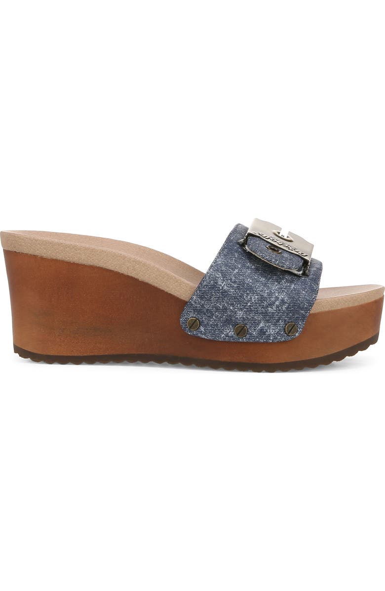 Dr. Scholl's Original Life Wedge Sandal, Alternate, color, Dark Blue Denim