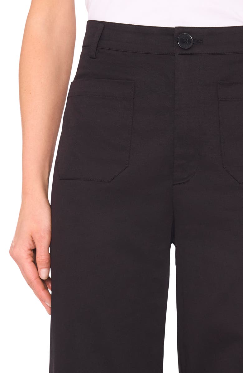 Halogen<sup>®</sup> Patch Pocket Crop Twill Pants, Alternate, color, Rich Black
