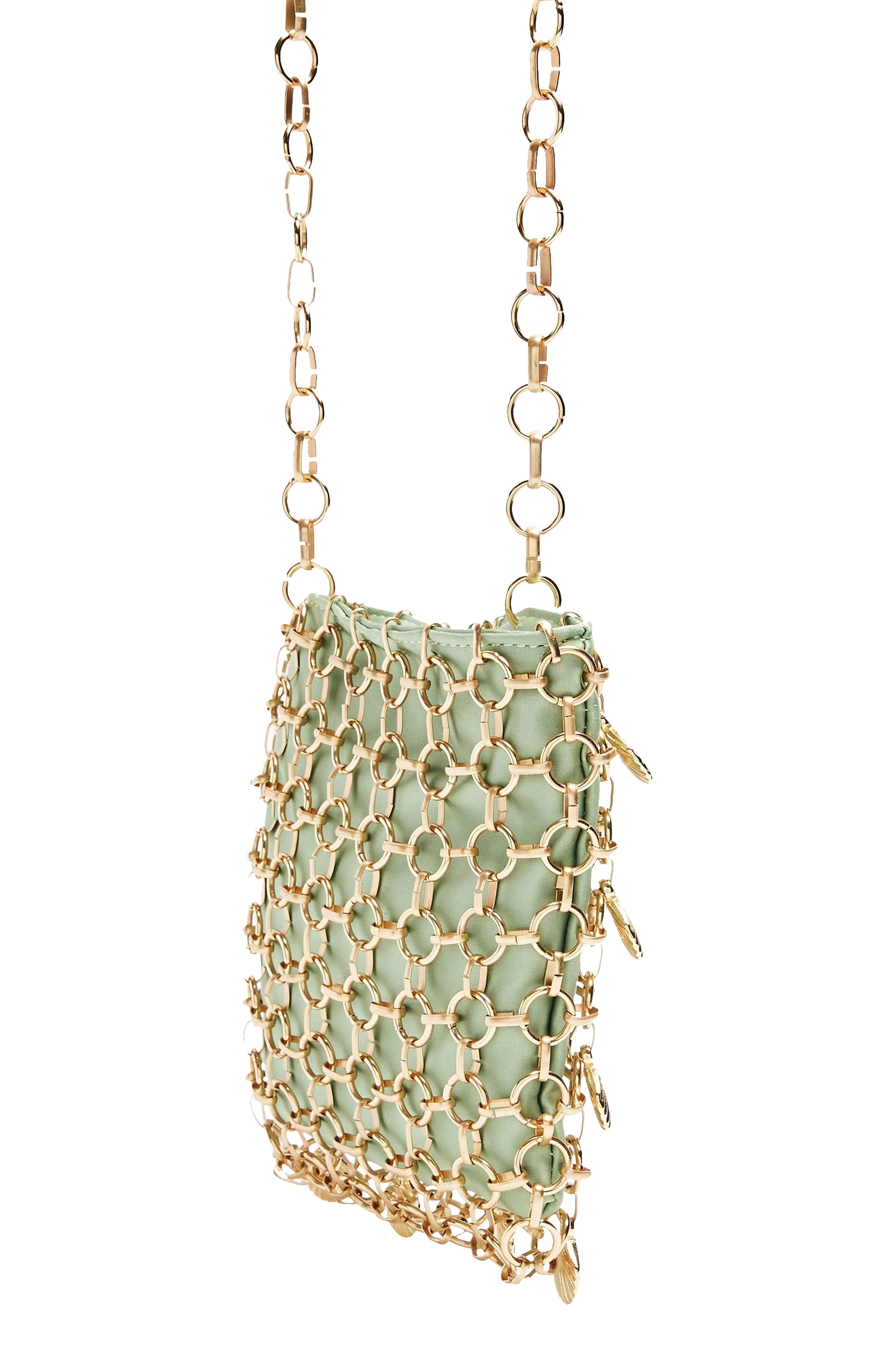 Topshop Shell Cage Mini Bag, Alternate, color, 