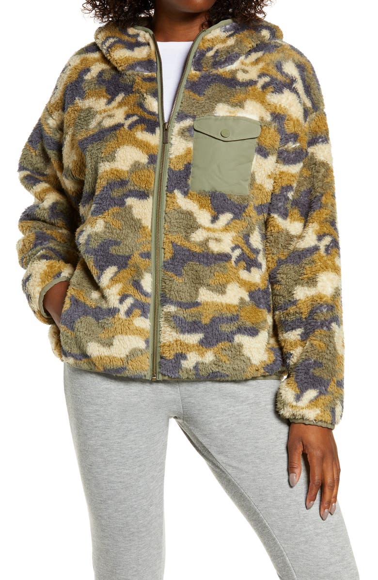 UGG<sup>®</sup> Kadence Faux Fur Zip Hoodie, Main, color, 