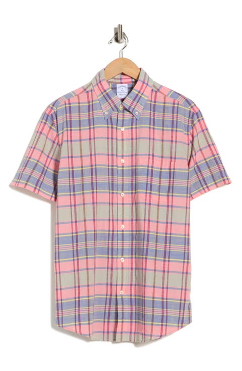 Sport Fit Short Sleeve Cotton Button-Up Shirt