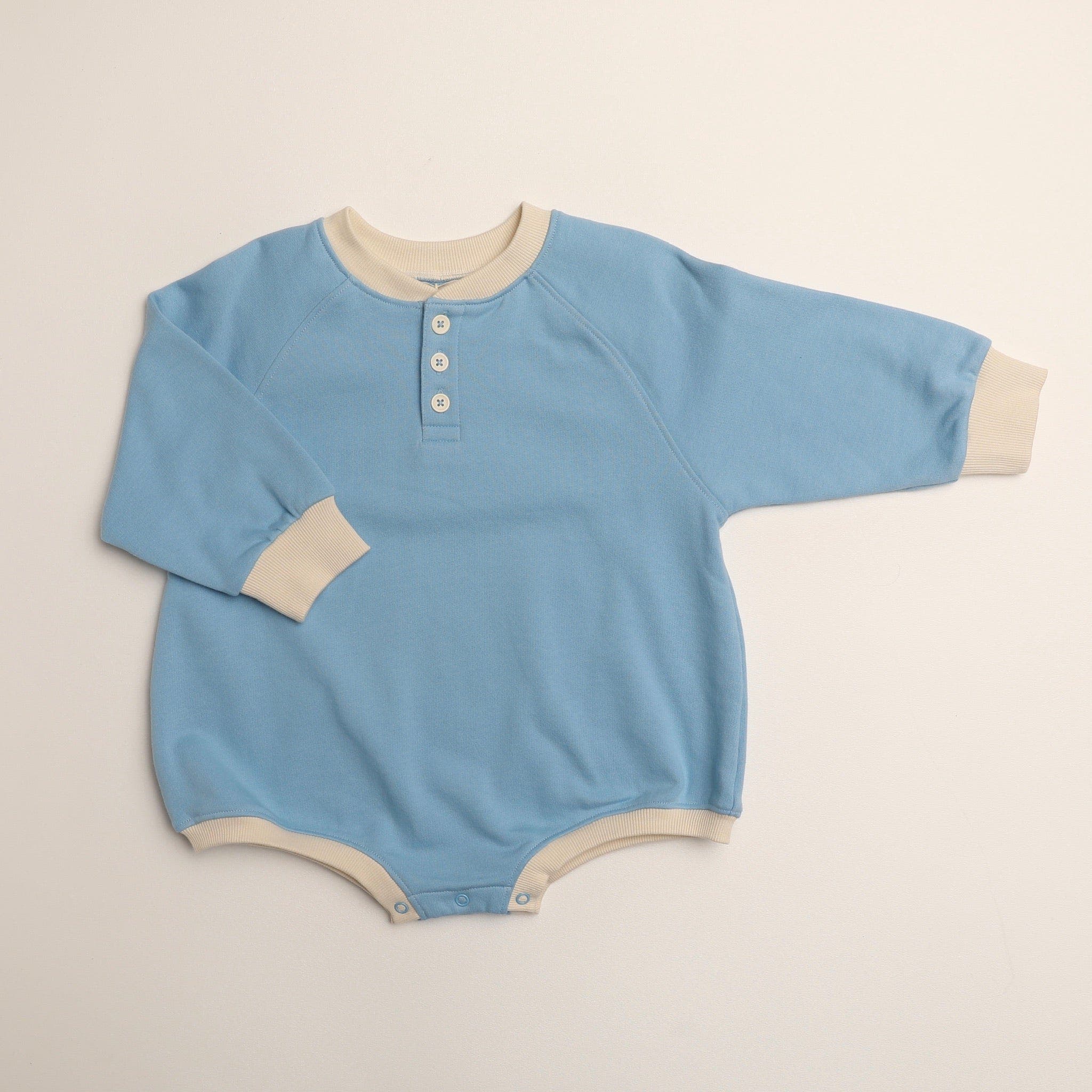 Winnie + Crew Kids'  Graham Romper In Dusk Blue