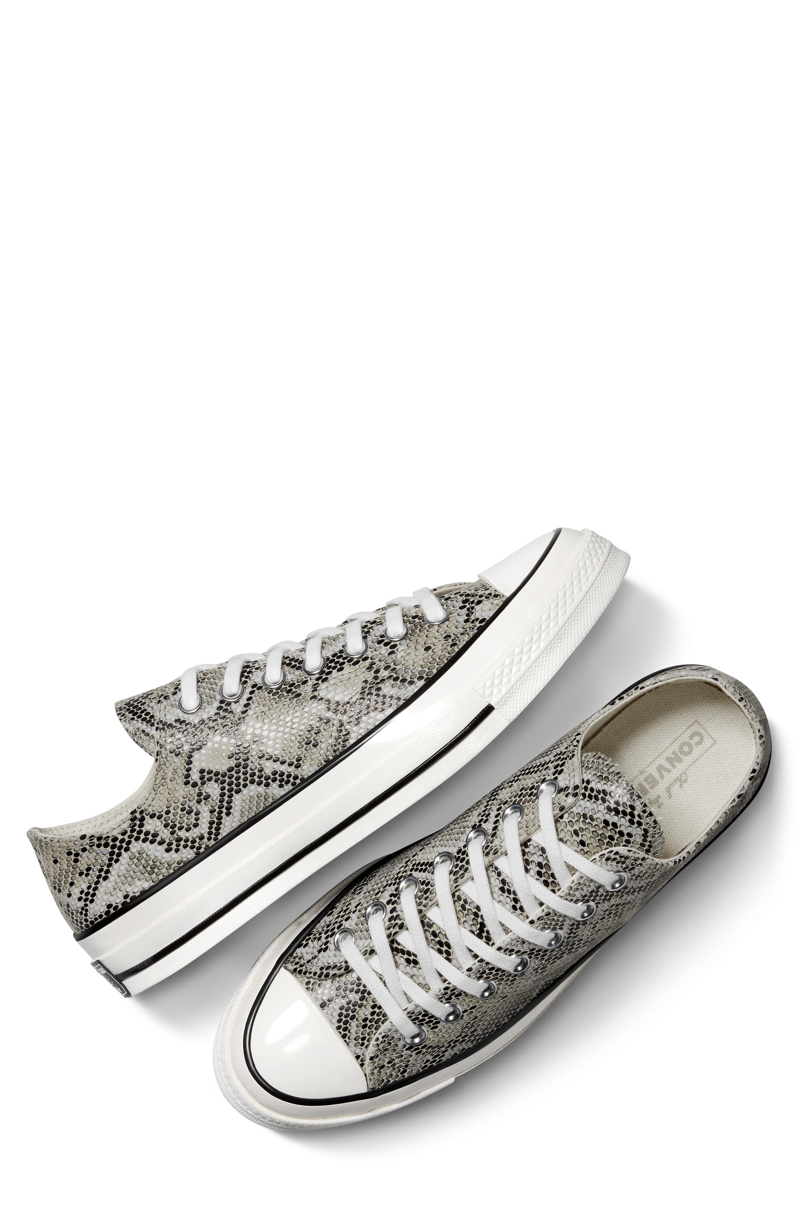 Converse Chuck 70 Faux Snakeskin Suede Low Top Sneaker, Alternate, color, 
