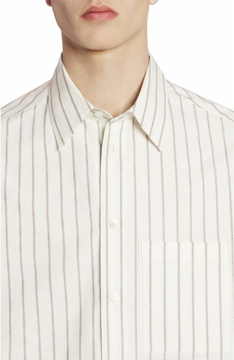 Lanvin Straight Striped Shirt, Alternate, color, 