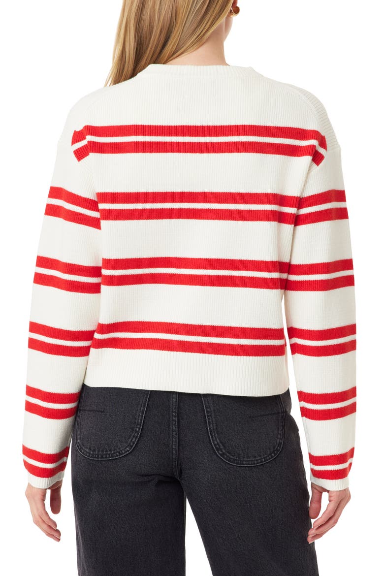 Stripe Crewneck Crop Sweater, Alternate, color, SUGAR SWIZZLE TWIN BAND STRIPE