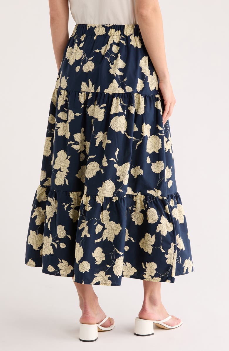 Sanctuary Tiered Poplin Skirt, Alternate, color, Fairy Fields Blue