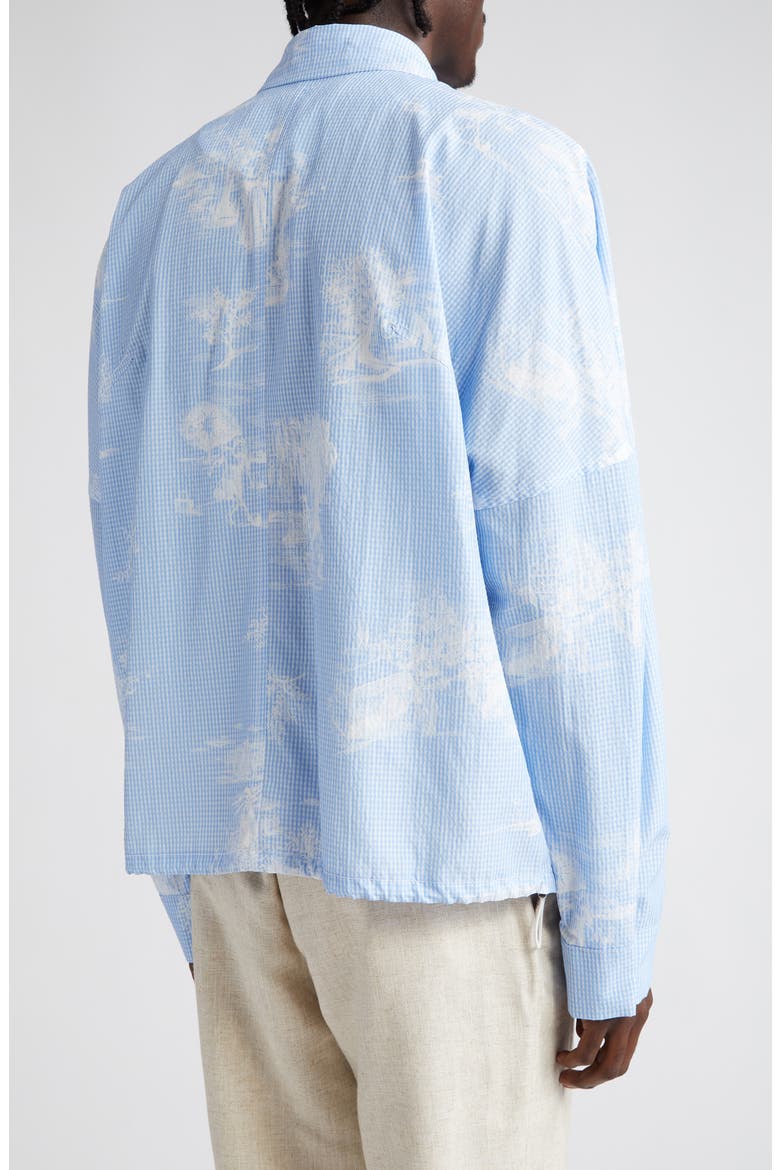 La Chemise Criollo Gingham Toile Shirt Jacket, Alternate, color, PRINT TOILE DE JOUY BLUE