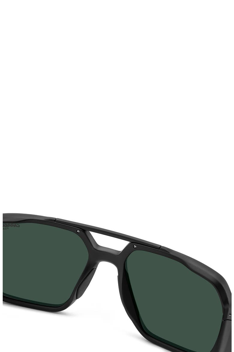 x Ducati Carduc 55mm Rectangular Aviator Sunglasses, Alternate, color, MATTEBLACK/ GREEN POLAR