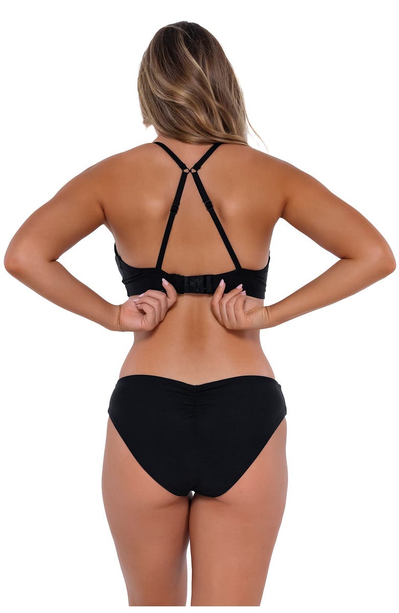 Sunsets Kauai Keyhole Bikini Swimsuit Top - DD Cup, Alternate, color, Black
