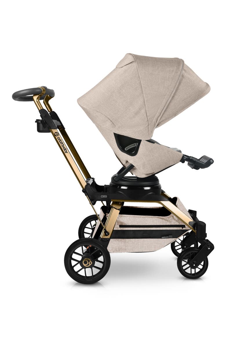 Stroll & Lounge G5 Bassinet & Stroller Travel System, Alternate, color, FLAX/ GOLD