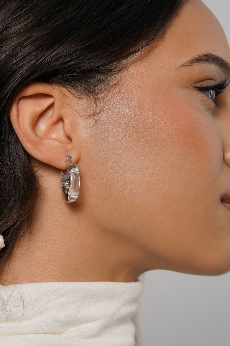 Split Hoops, Alternate, color, Silver