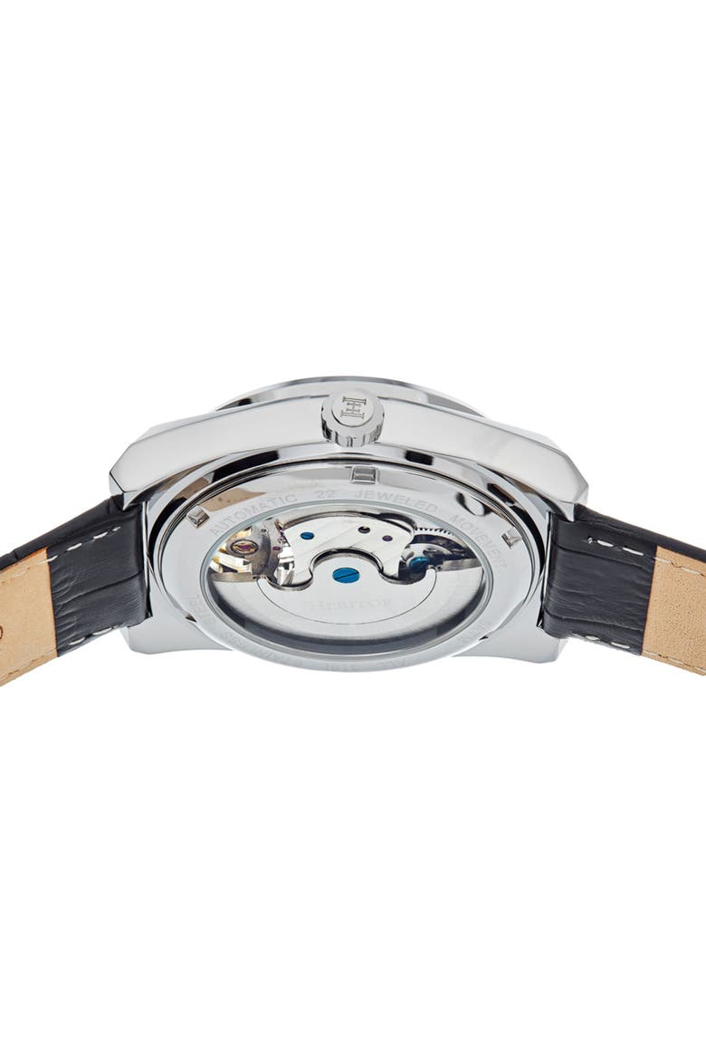 Daxton Skeleton Watch, Alternate, color, Black/White