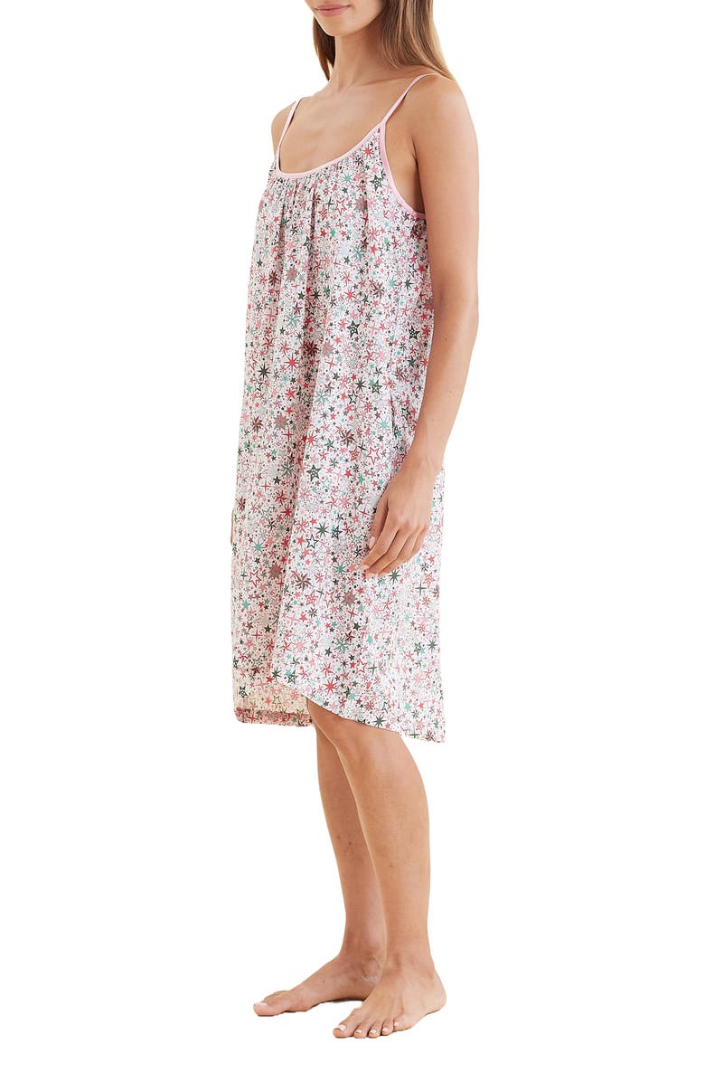 Papinelle Christmas Stars Cotton Sateen Nightgown, Alternate, color, 