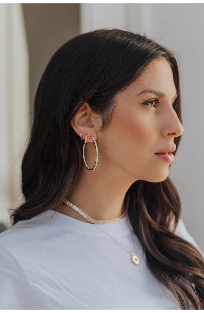 Untamed Petals Everyday Glam Hoops, Alternate, color, Gold