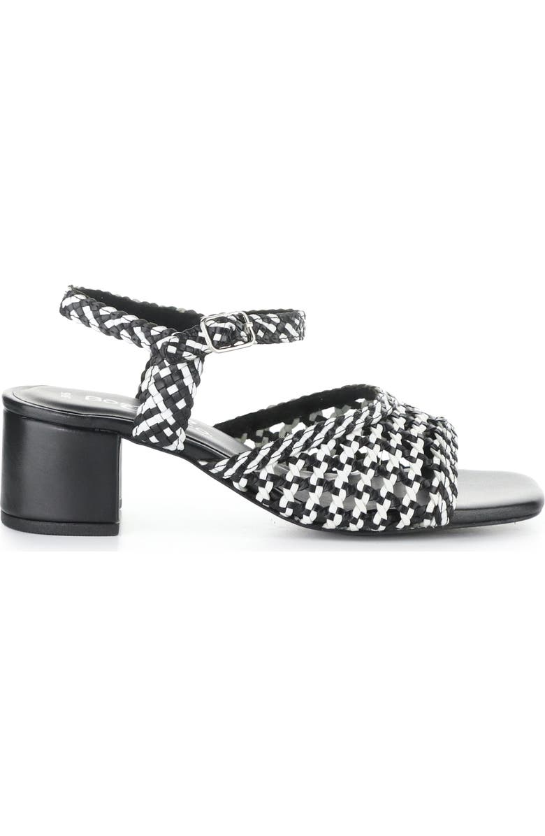 Bos. & Co. Wendi Ankle Strap Sandal, Alternate, color, Black/ White Mix