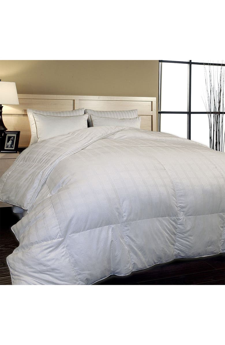 BLUE RIDGE HOME FASHIONS 600 Thread Count Windowpane Duraloft Down Alternative Comforter - Twin - White, Alternate, color, 